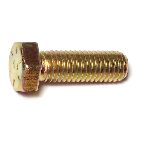 Midwest Fastener Grade 8, 1/2"-13 Hex Head Cap Screw, Zinc Yellow Steel, 1-1/2 in L, 25 PK 00723